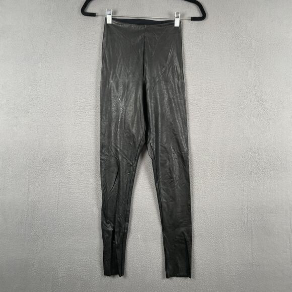 Commando Leggings Womens Small Black Faux Leather High Rise Stretch Pants USA - Picture 1 of 6